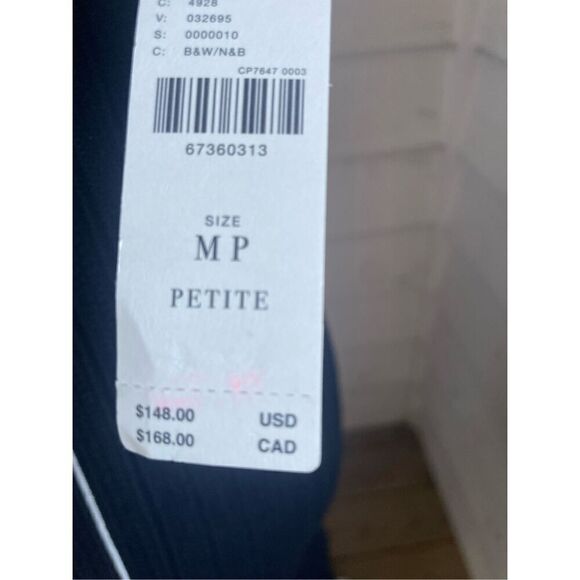 NWT Anthropologie Sleeveless Pointelle Sweater Dress Size MP Black & White Flare - Picture 11 of 16